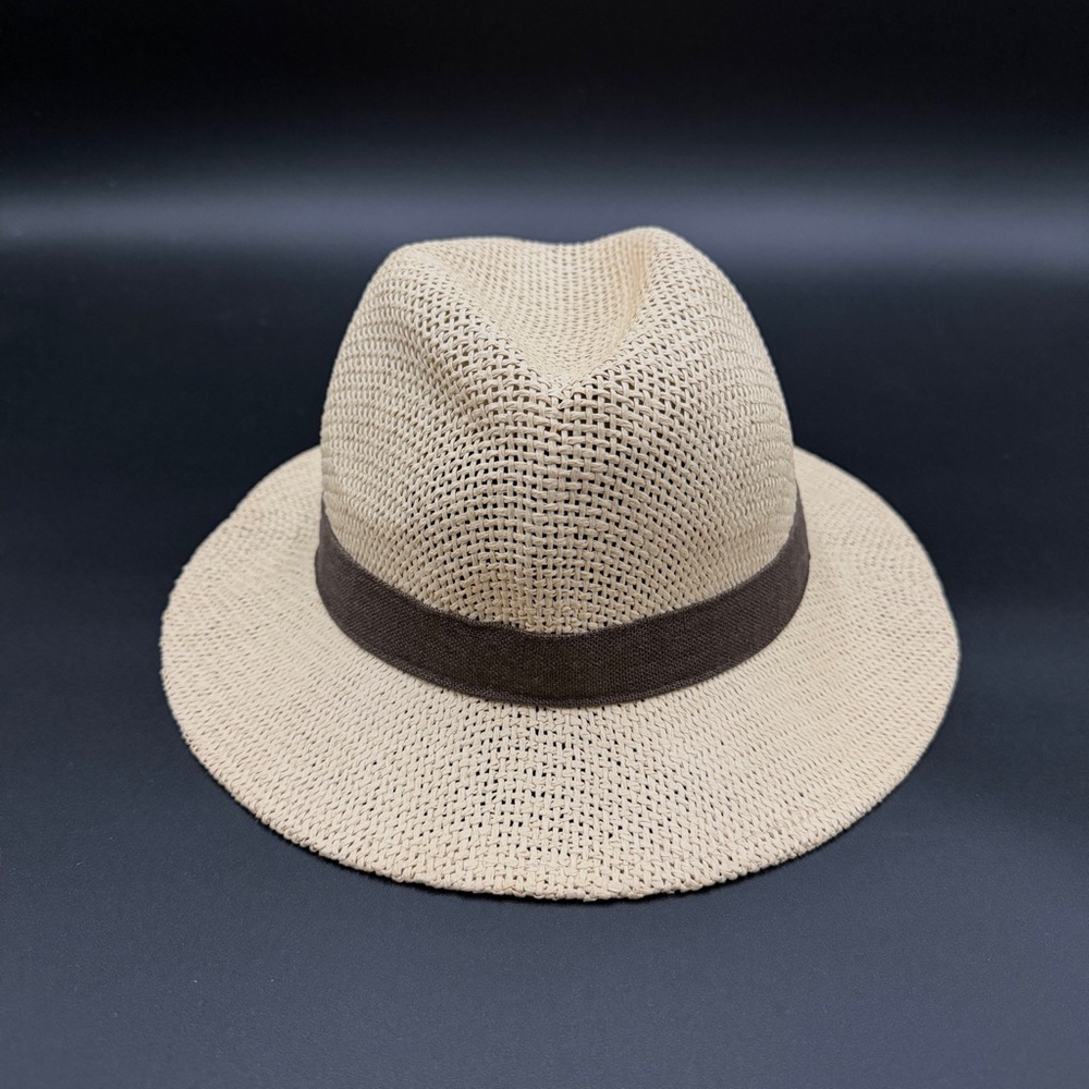 Old Navy Woven Straw Fedora Hat | Natural | S/M
